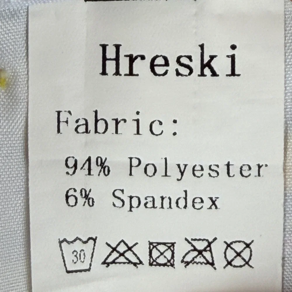 Hreski Golf Shorts Mens 44 Yellow Paisley Performance Stretch Flat Front